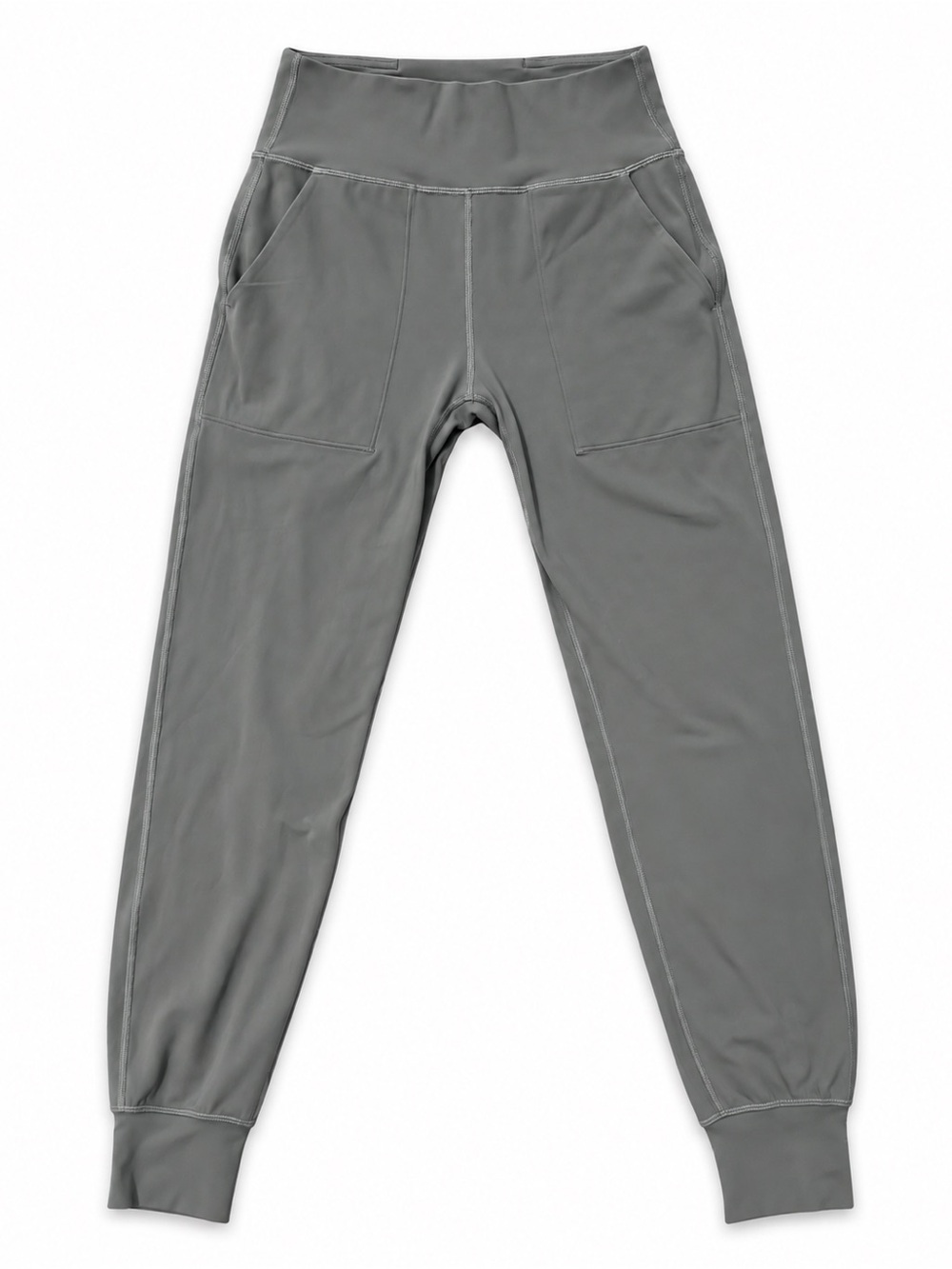 Lululemon High Rise Jogger Pants Size 4 Gray Olive with Pockets